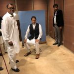 Imran Khan wearing a borrowed waiscoat