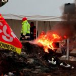 Striking French refinery workers