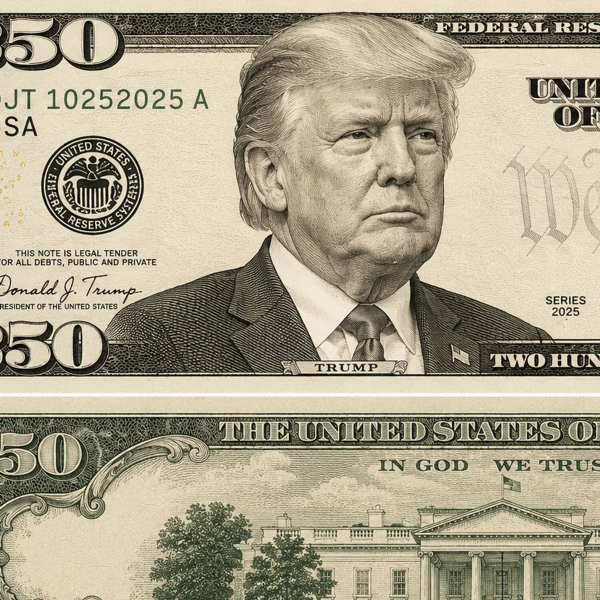 Report Claims Push For $250 Bill Featuring Trump Sparks Debate